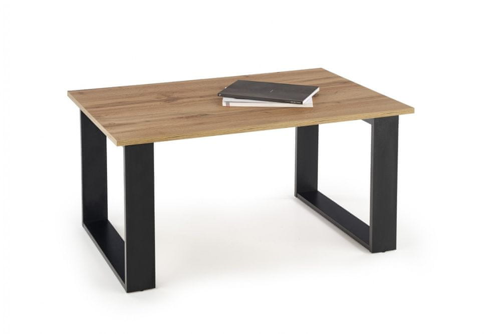 Halmar Konferenčný stôl Váhy, dub wotan / čierna
